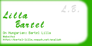 lilla bartel business card